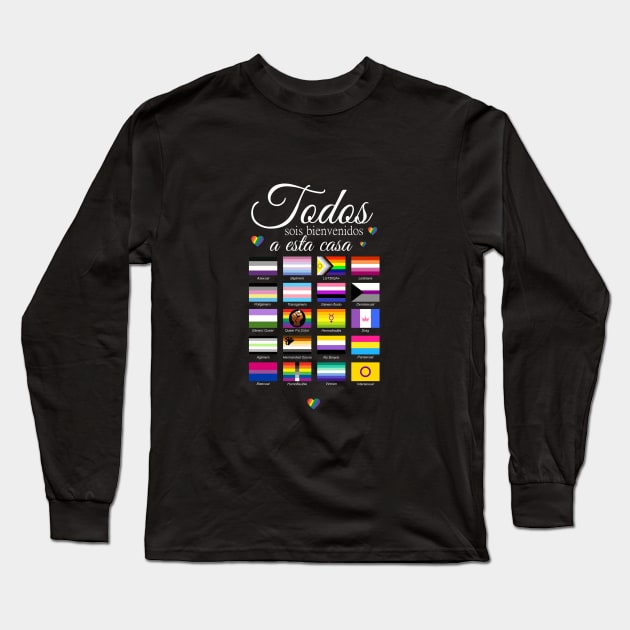 Todo el mundo es bienvenido a esta casa. Long Sleeve T-Shirt by YooY Studio